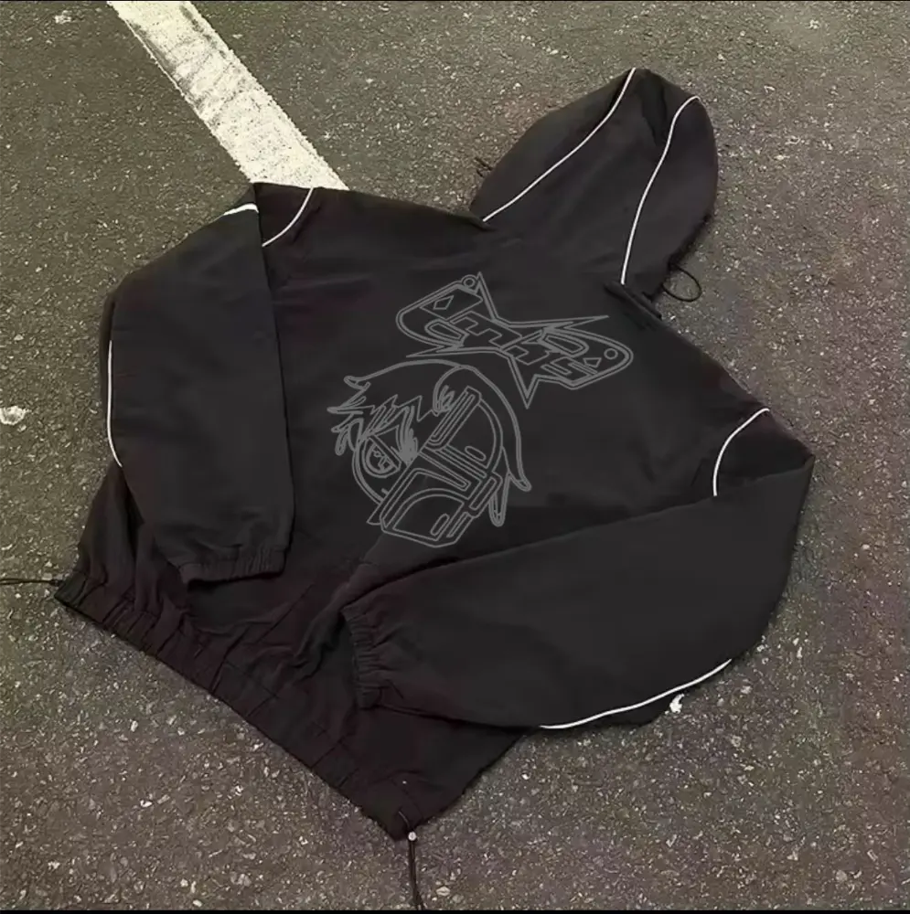 3M reflective windbreaker jacket back view